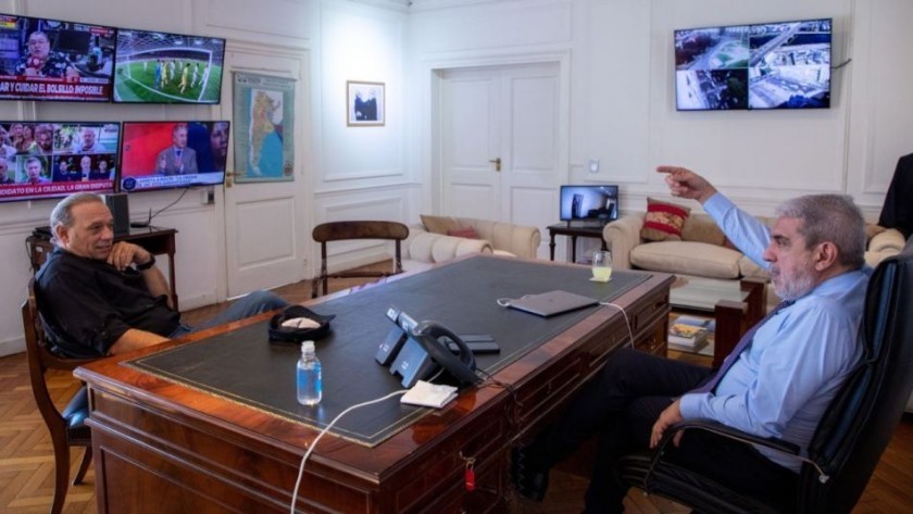 Berni se reunió con Aníbal Fernández tras la crisis con los colectiveros