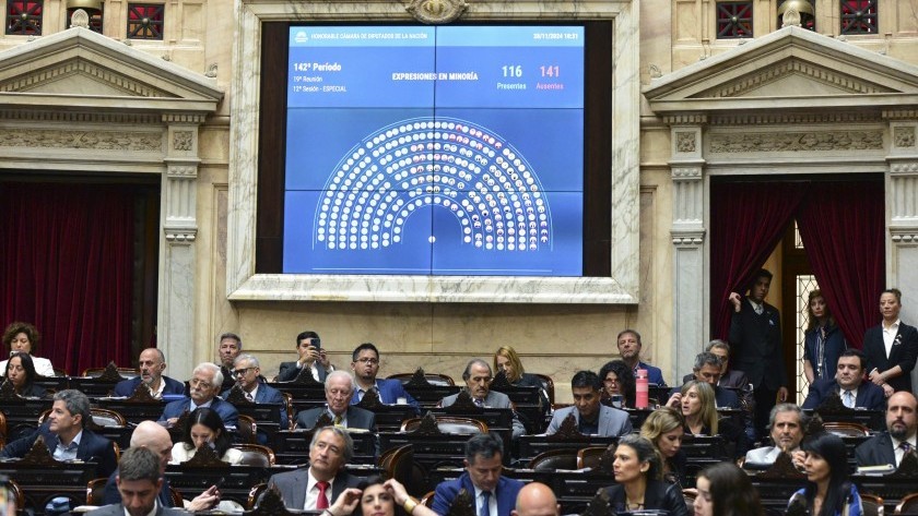 Diputados: Se cayó la sesión para Ficha Limpia, con ocho faltazos libertarios
