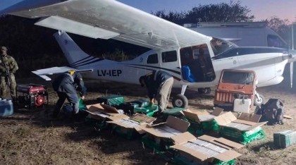 Interceptaron una avioneta en Santa Fe y secuestraron más de 400 kilos de cocaína